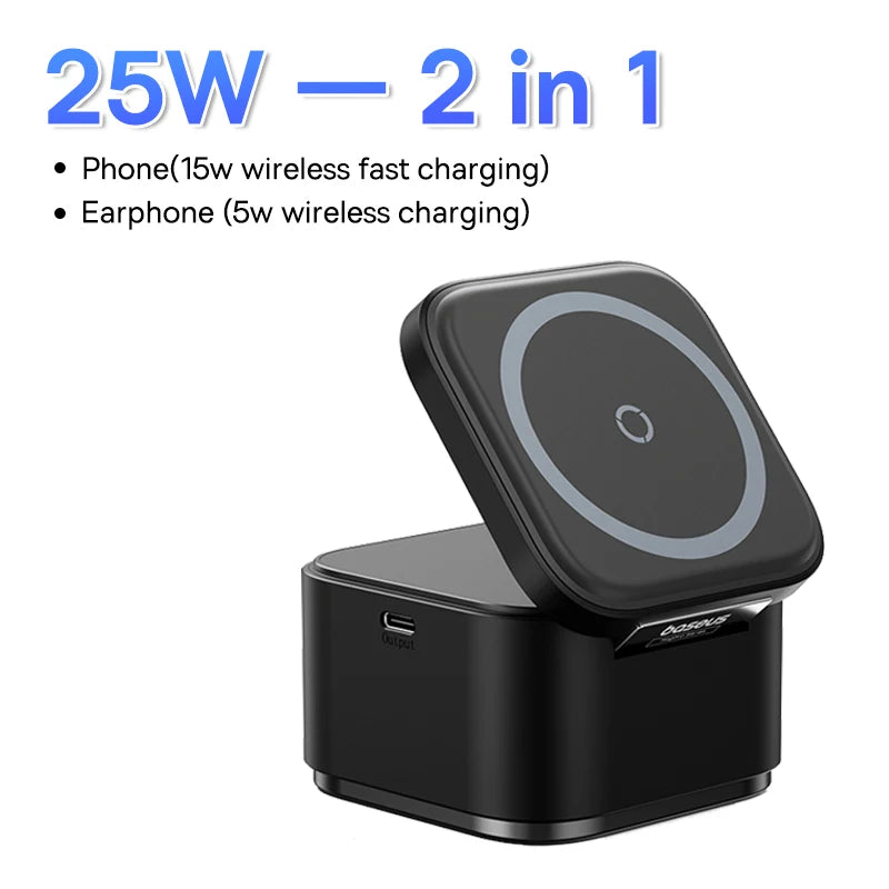 Baseus 3-in-1 Fast Wireless Charger – For iPhone & AirPods