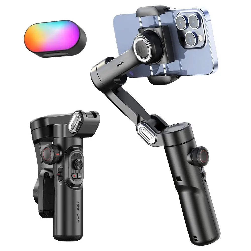 AOCHUAN Smart XE – 3-Axis Gimbal with Light & Face Tracking