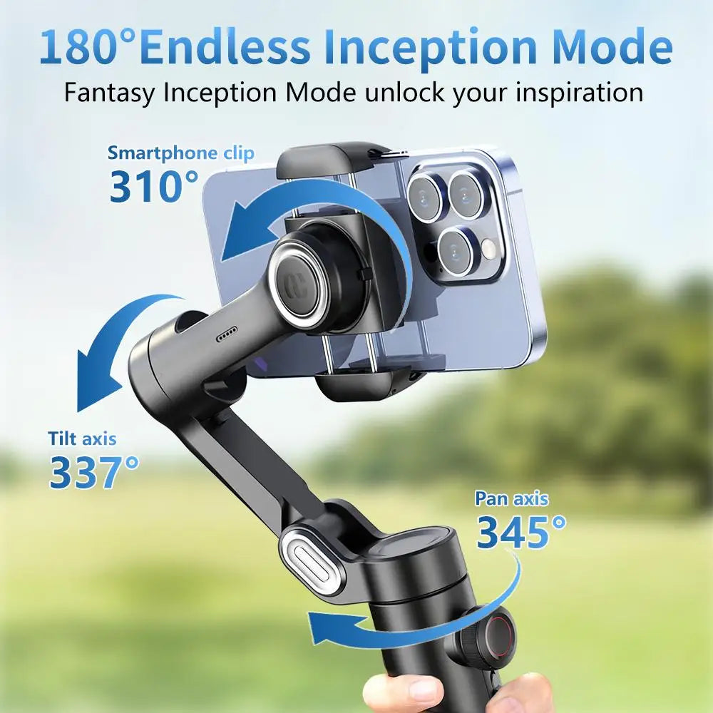 AOCHUAN Smart XE – 3-Axis Gimbal with Light & Face Tracking